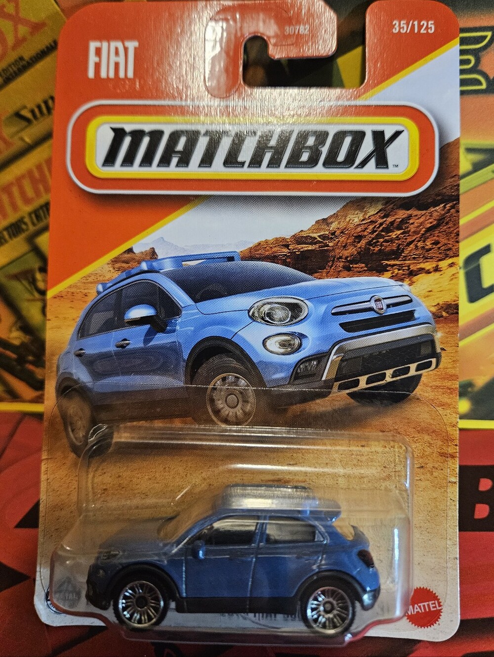 Matchbox Fiat 500X Blue Crossover Car